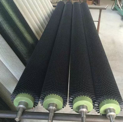 PP Bristle Conveyor Brush Roller With Stainless Steel Or Galvanized Shaft