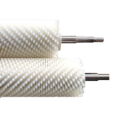 PP Bristle Conveyor Brush Roller With Stainless Steel Or Galvanized Shaft